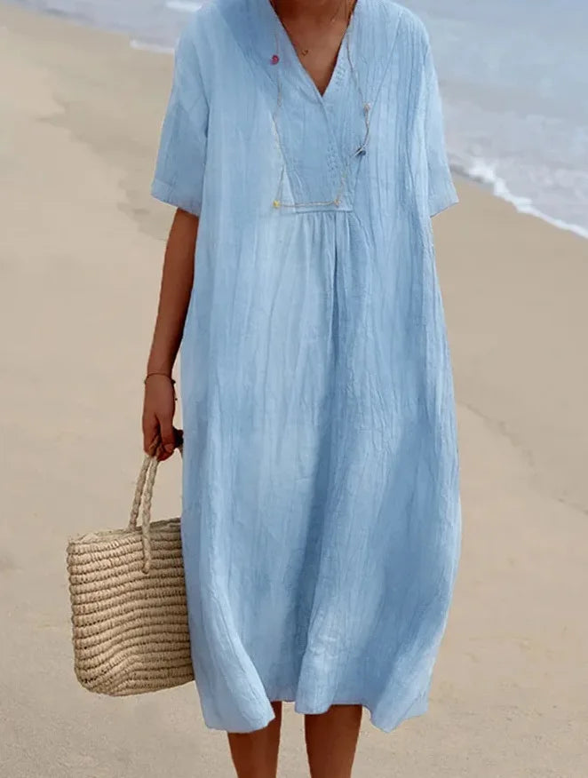 Silvana™ | Robe Maxi Texturée Décontractée