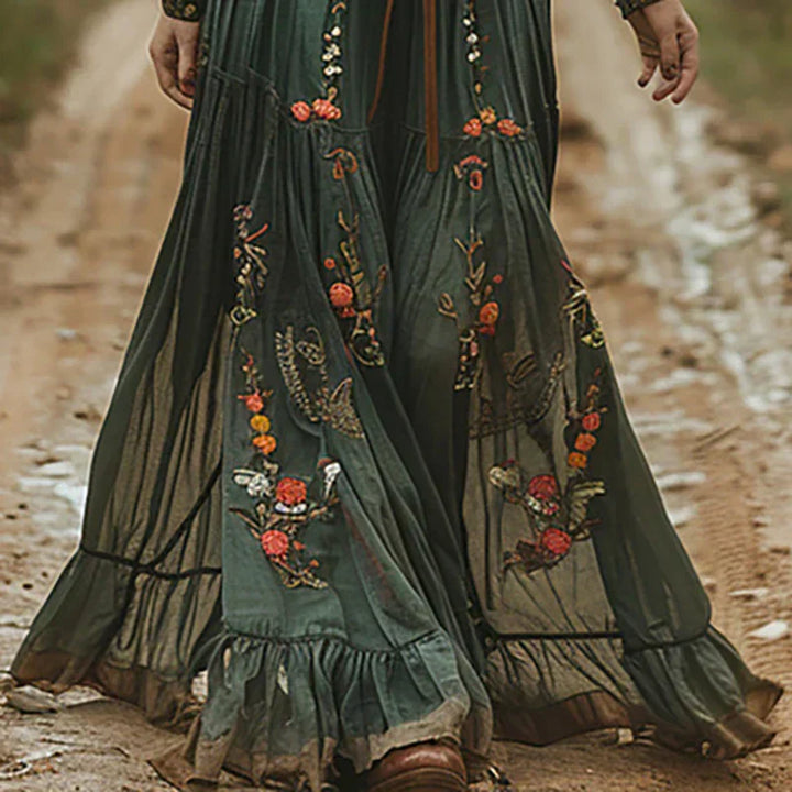 Robe longue bohème à fleurs Amelia Auré
