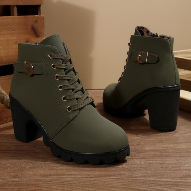 Lurevanna | Bottines Chic à Lacets et Boucle