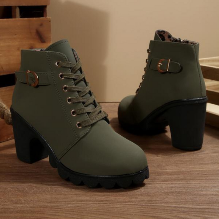Lurevanna | Bottines Chic à Lacets et Boucle