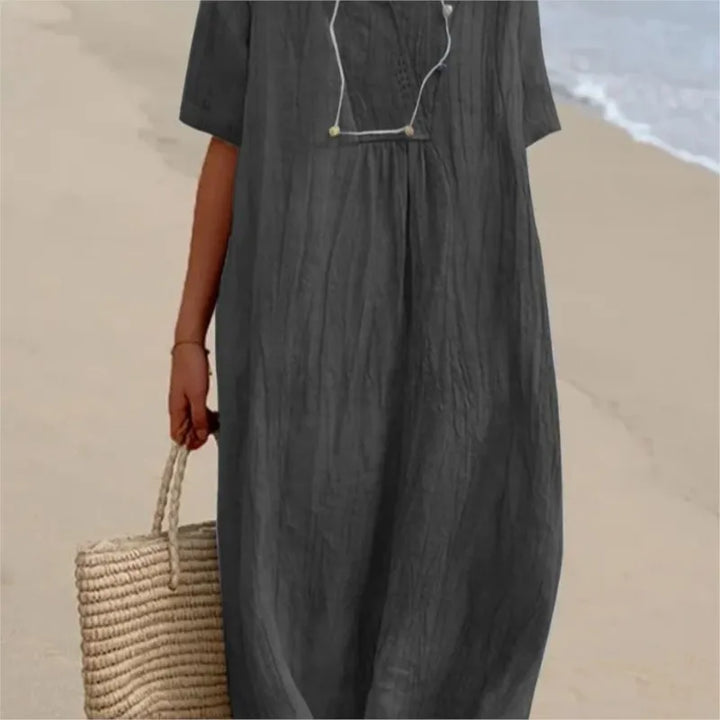 Silvana™ | Robe Maxi Texturée Décontractée