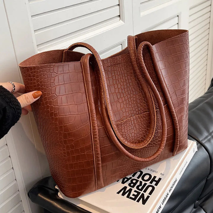 Betina | Sac bandoulière en cuir façon croco
