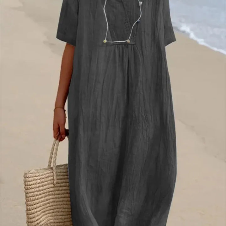 Silvana™ | Robe Maxi Texturée Décontractée