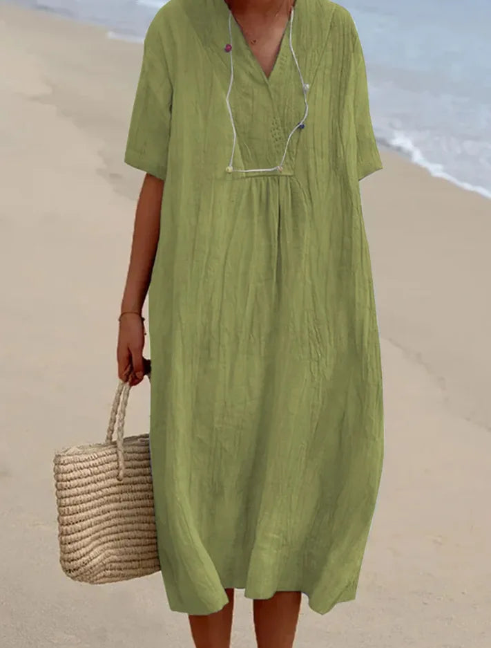 Silvana™ | Robe Maxi Texturée Décontractée