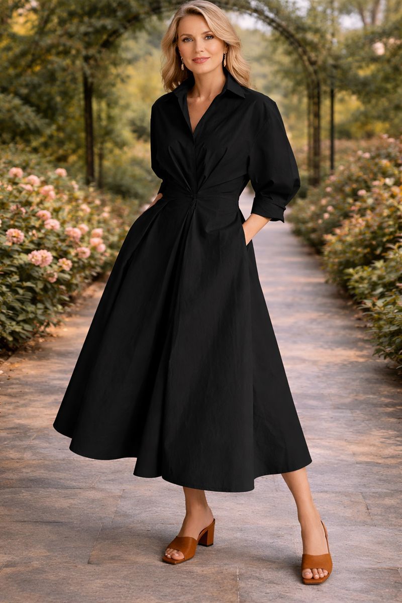 Monroe | Robe longue fluide portefeuille