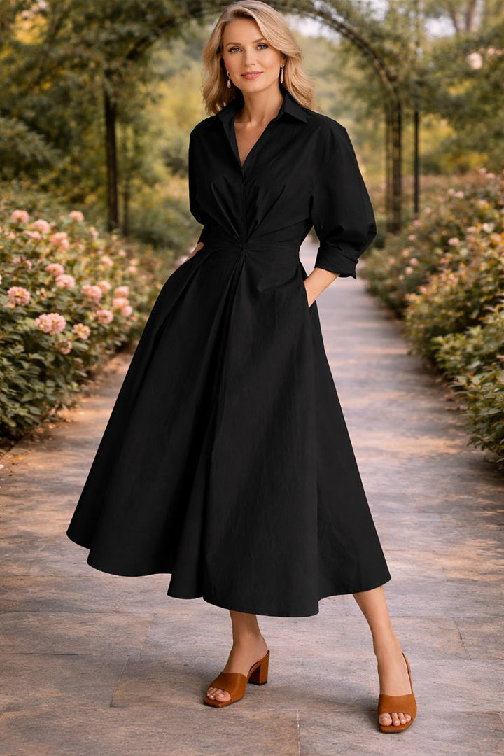Monroe | Robe longue fluide portefeuille