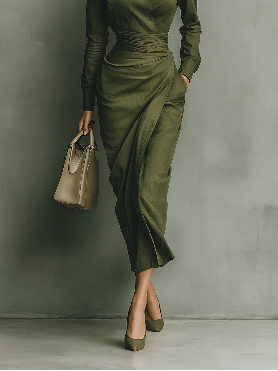 Eliara | Robe Midi Sculptée