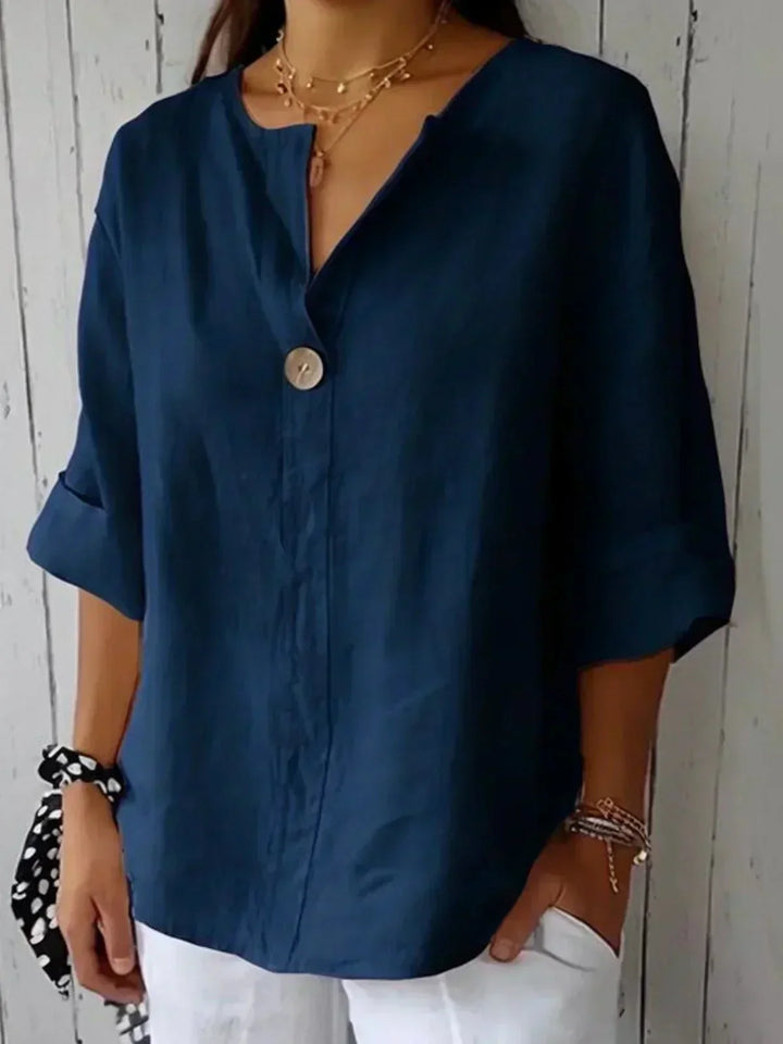 Zamma | Haut V-Neck Détendu