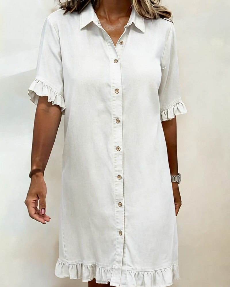 Robe en Denim Doux Quinn™ Coupe Décontractée Style Léger et Casual