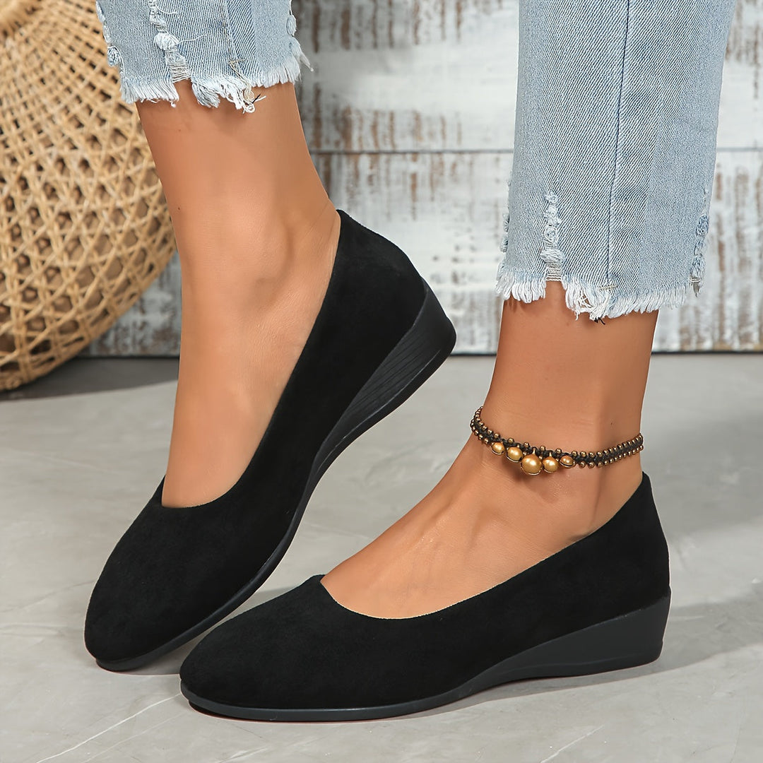Aurenellea | Ballerines à Talon Wedge Confortables
