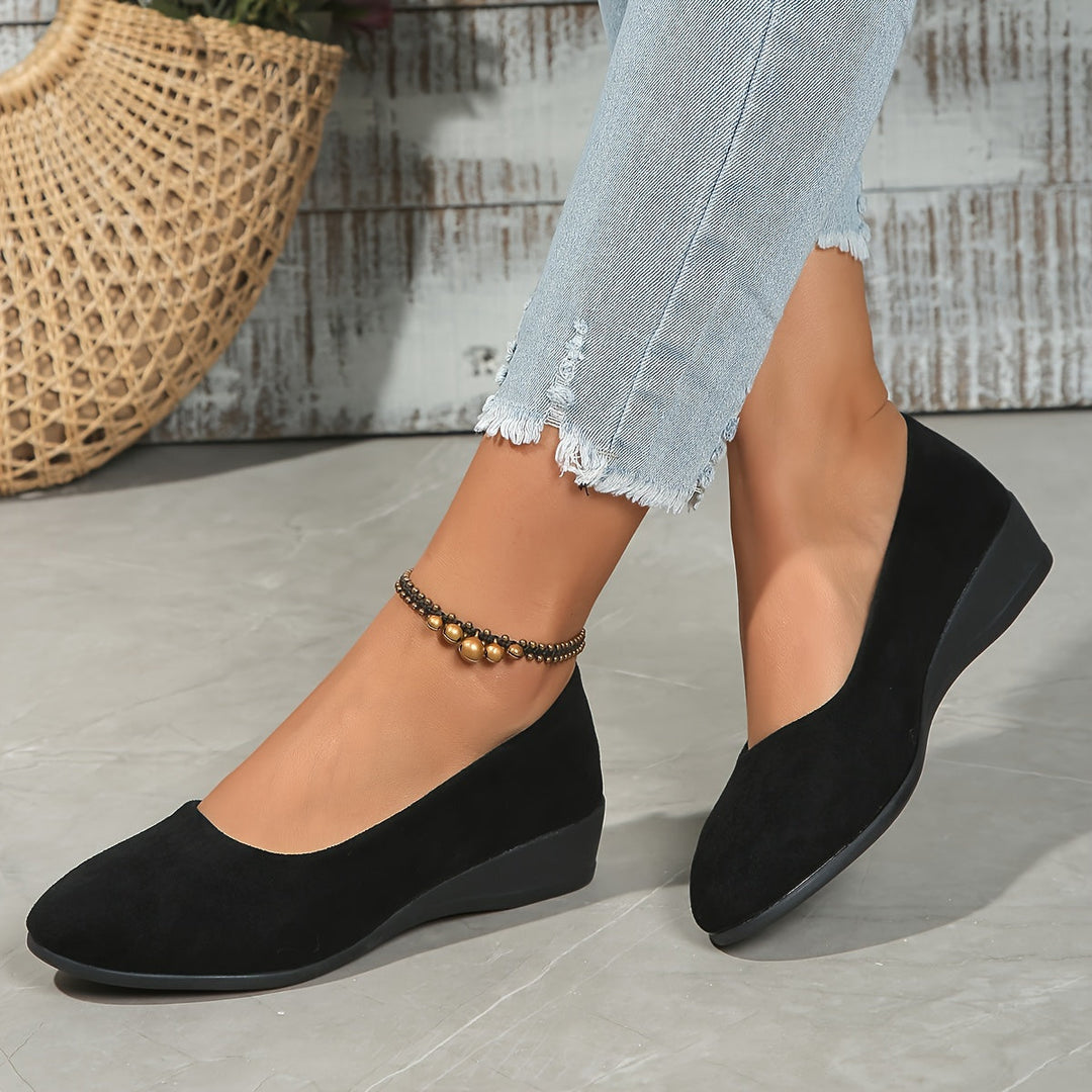 Aurenellea | Ballerines à Talon Wedge Confortables