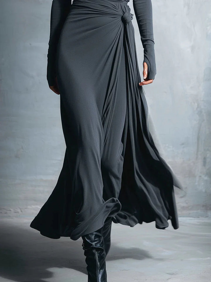 Naiara ❘ Robe longue à nœud latéral