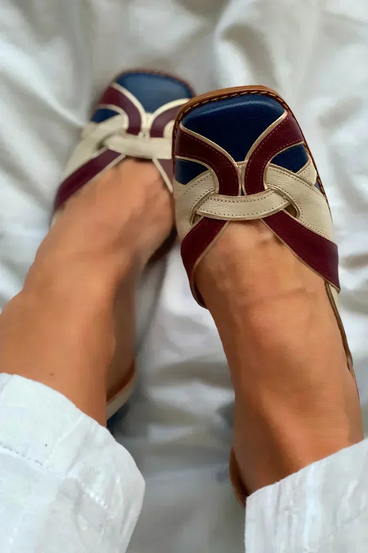 Vynelle | Tricolor Slip-On Ballet Flats