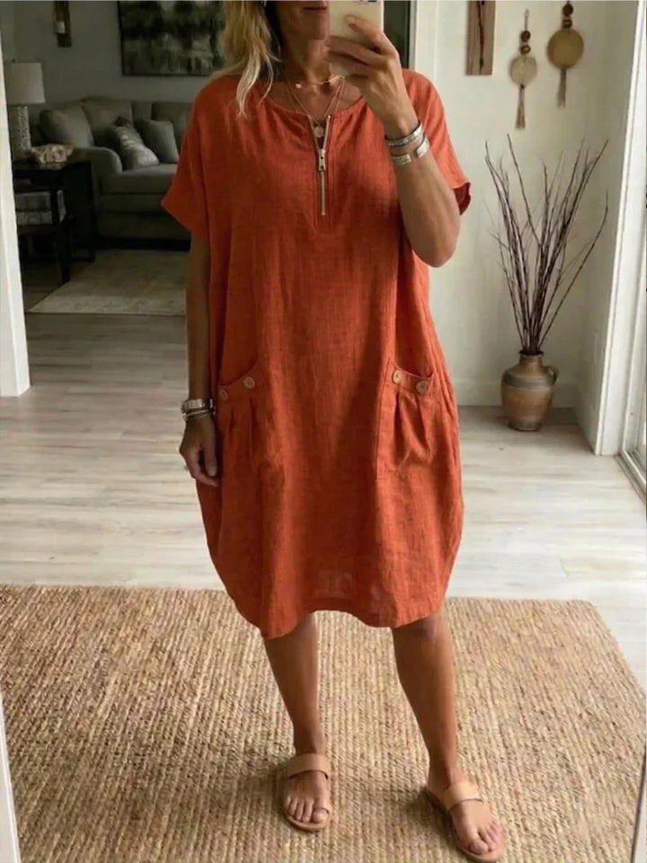 Pascale™ | Robe Maxi avec Fermeture Éclair