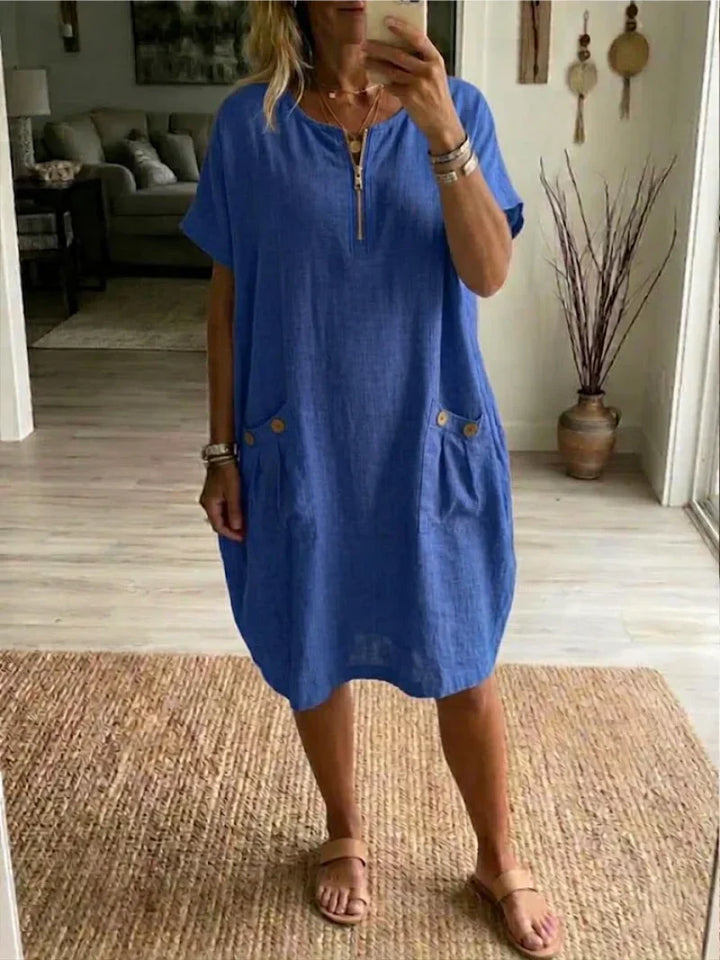 Pascale™ | Robe Maxi avec Fermeture Éclair
