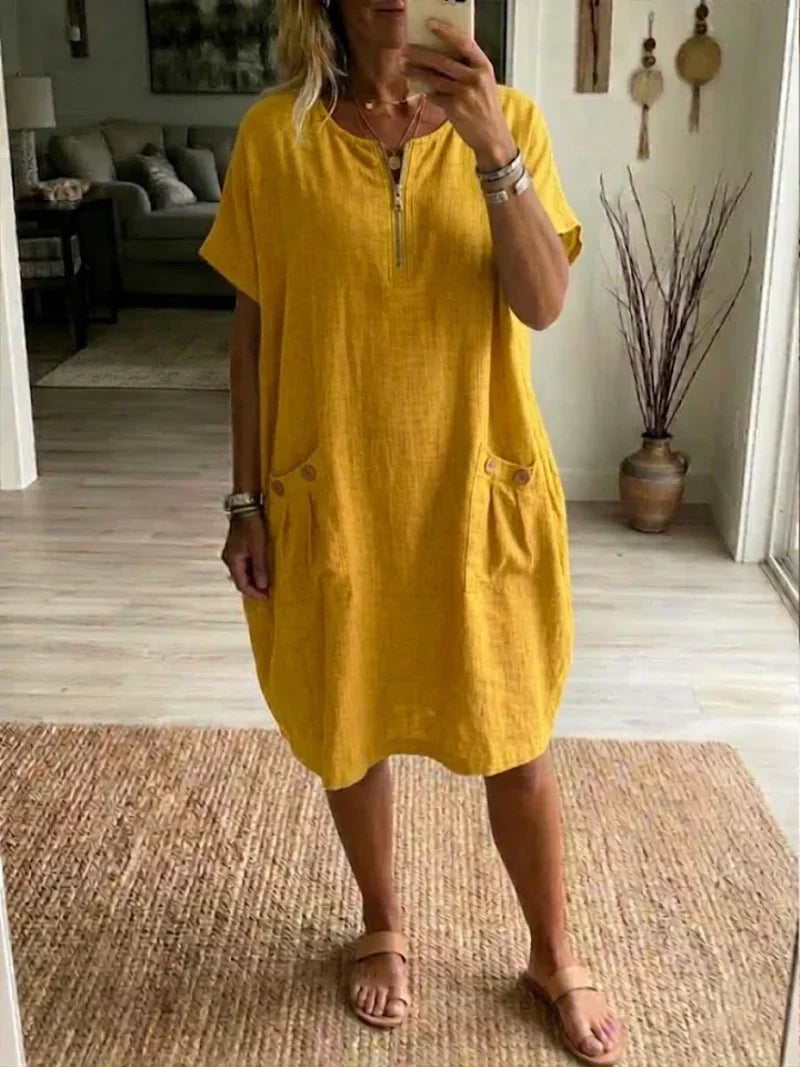 Pascale™ | Robe Maxi avec Fermeture Éclair