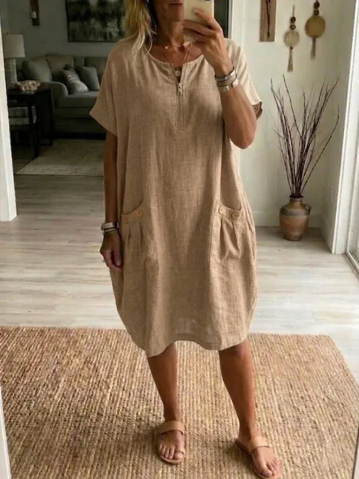 Pascale™ | Robe Maxi avec Fermeture Éclair