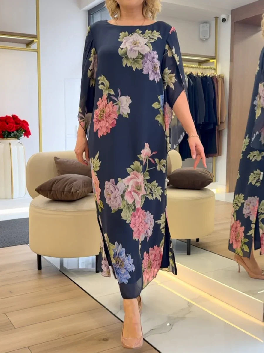 Celestine | Robe longue fleurie fluide