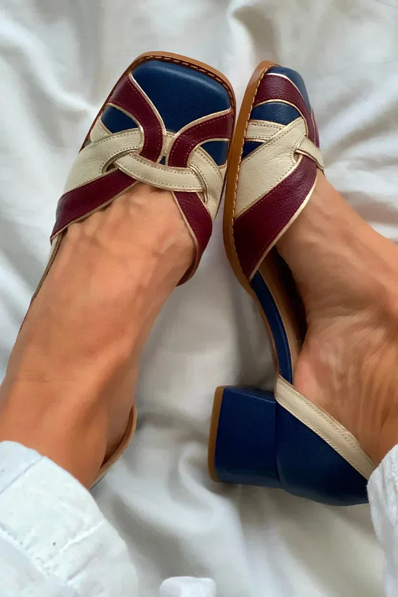 Vynelle | Tricolor Slip-On Ballet Flats