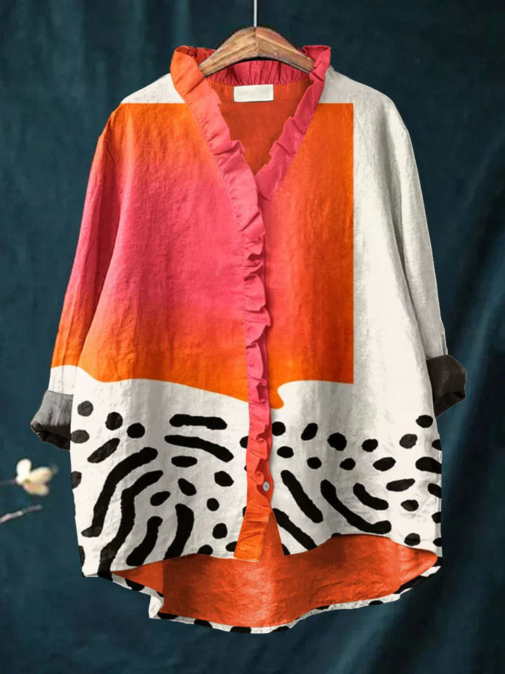 Rowena™ | Blouse d'été à motif artistique
