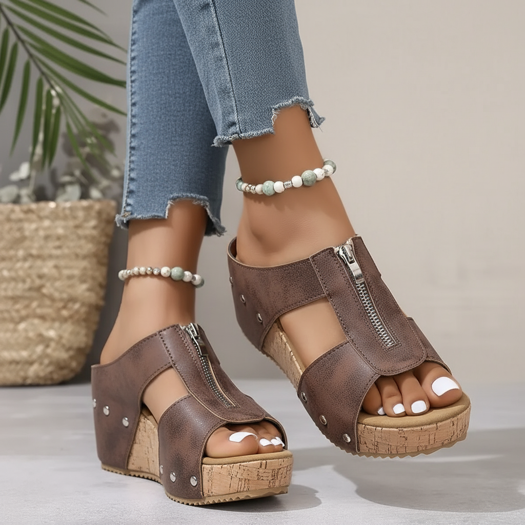 Gigi - Élégantes Sandales à Talons Compensés