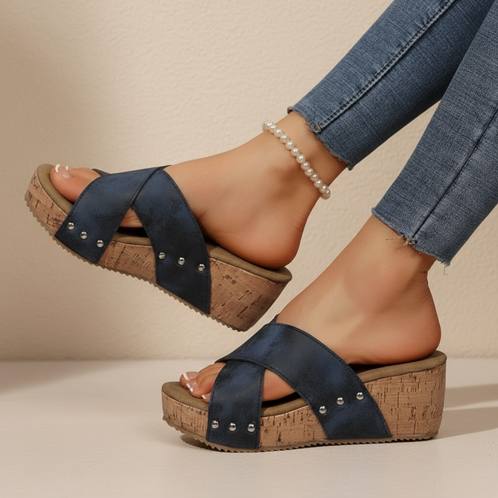Oakley – Sandales Wedge Boho à Talon