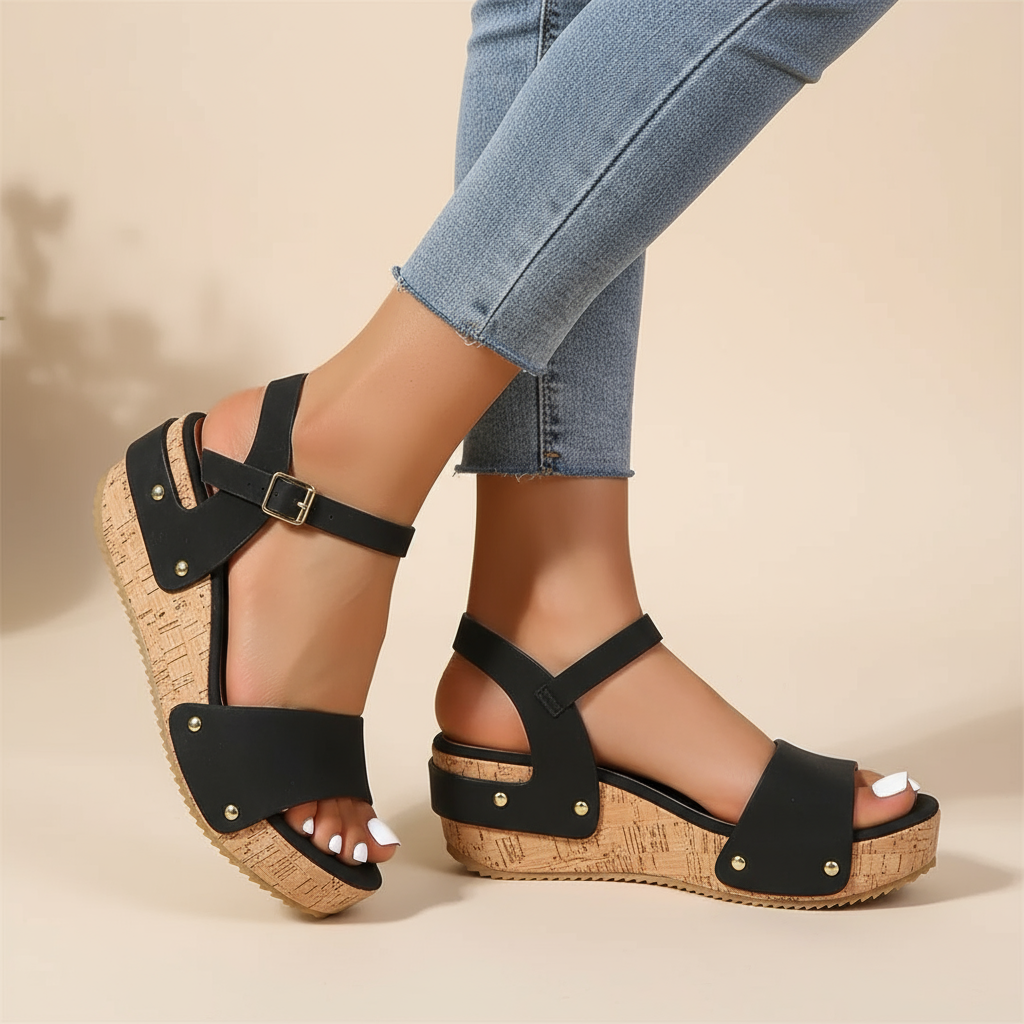 Daniela – Élégantes Sandales à Talons Compensés