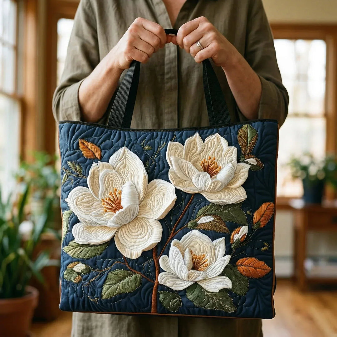 Sac Matelassé Artisan - Magnolias Délicats