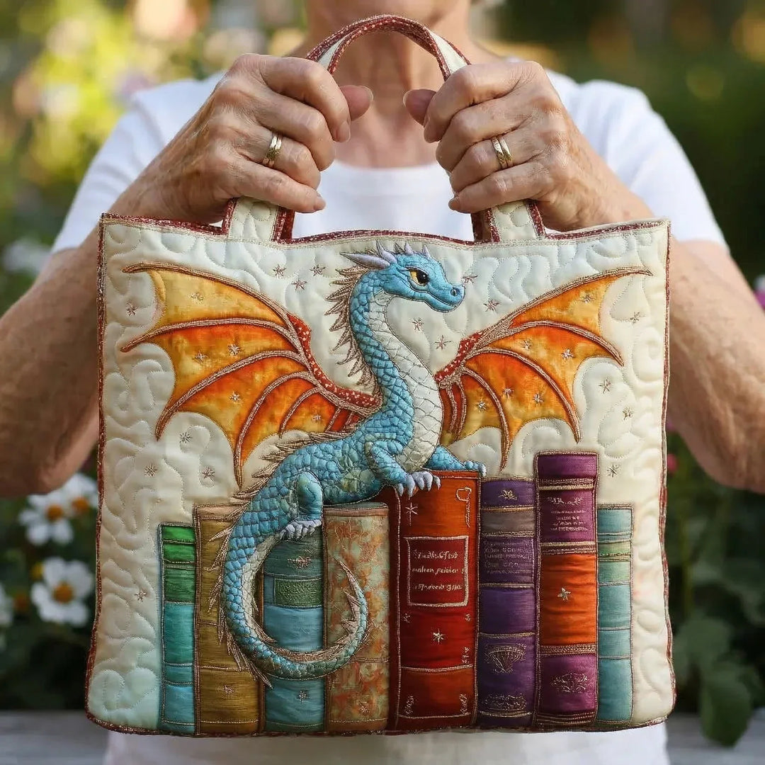Sac Matelassé - Garde Livre Dragon Émeraude