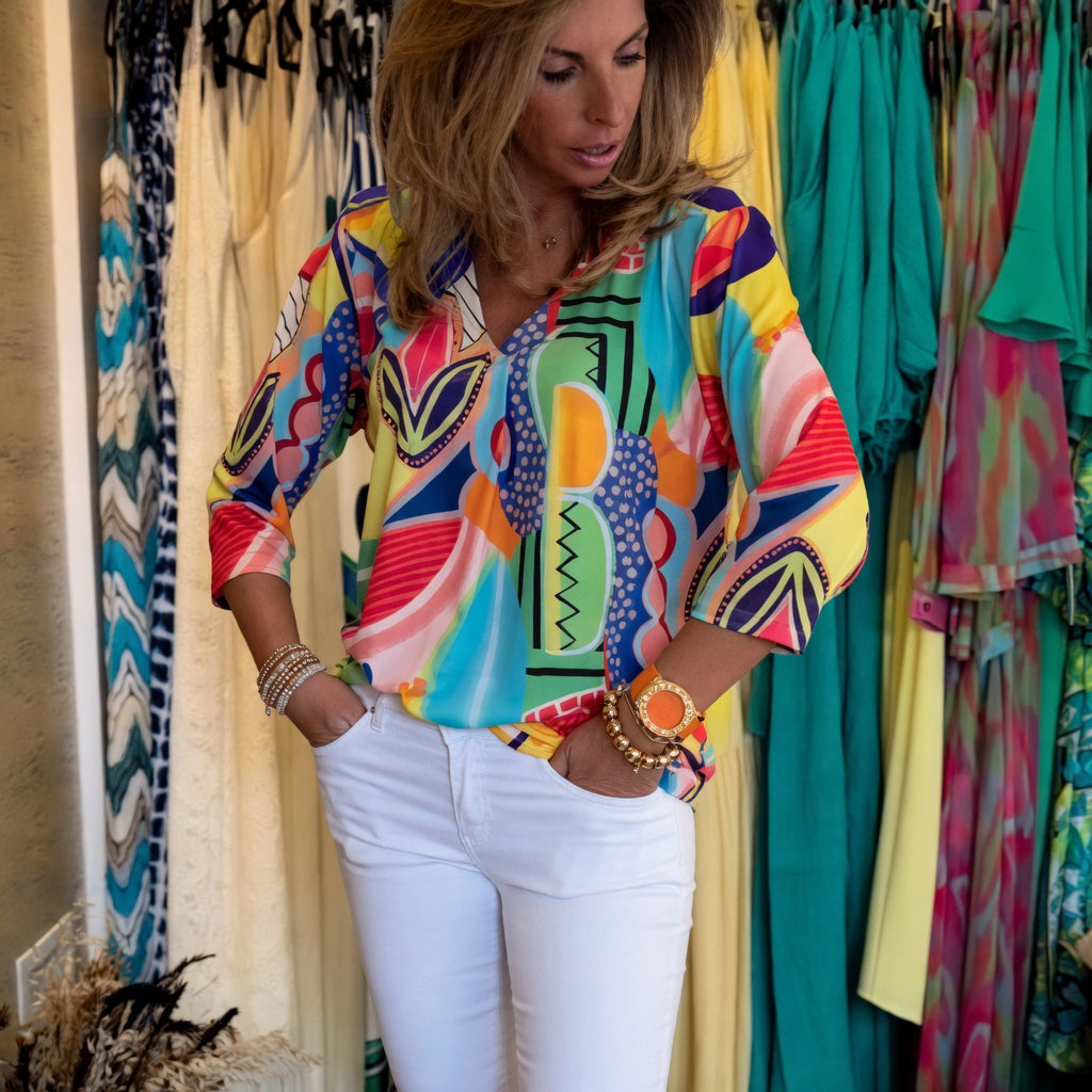 Maelys | Blouse imprimée fluide élégante