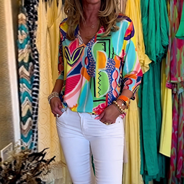 Maelys | Blouse imprimée fluide élégante