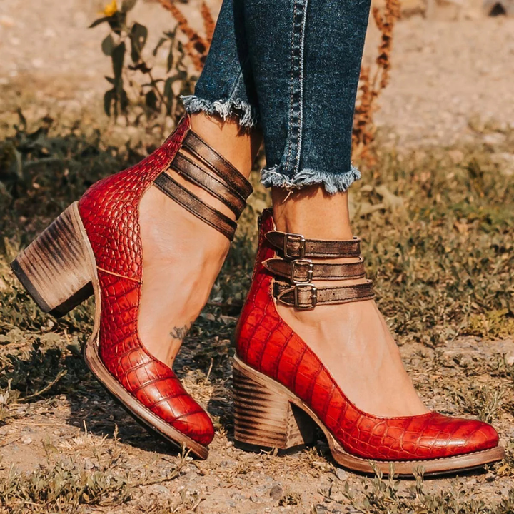 Maélya | Bottines élégantes à talon vintage