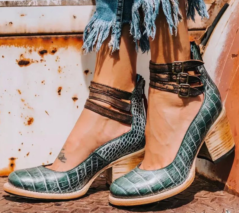 Maélya | Bottines élégantes à talon vintage