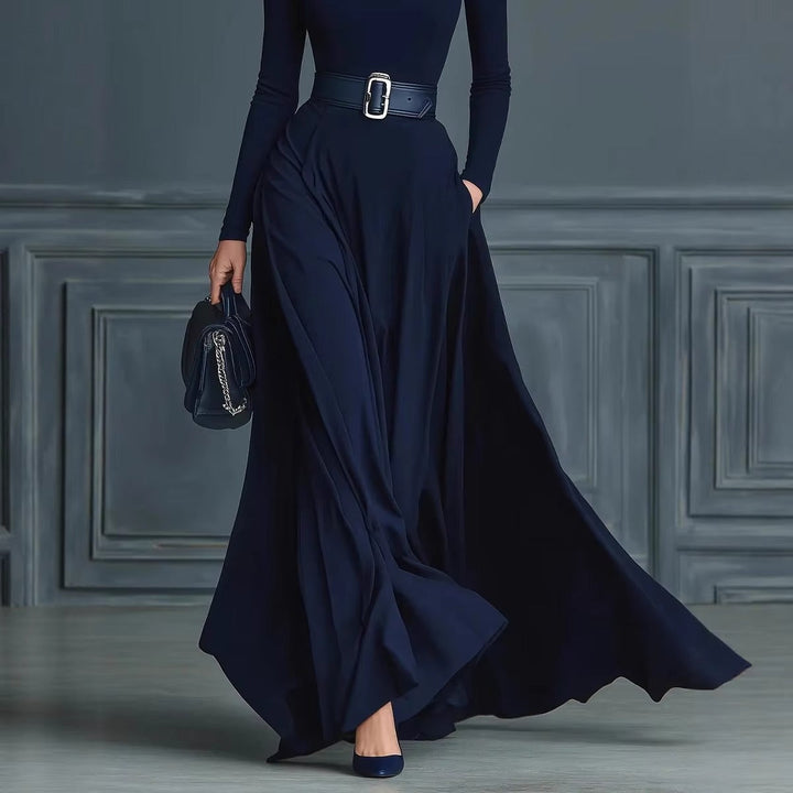 Adriana | Robe longue élégante à col roulé