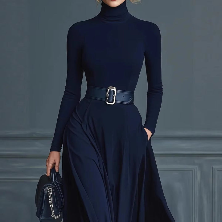 Adriana | Robe longue élégante à col roulé