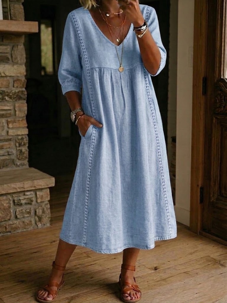 Éloria | Robe longue fluide élégante