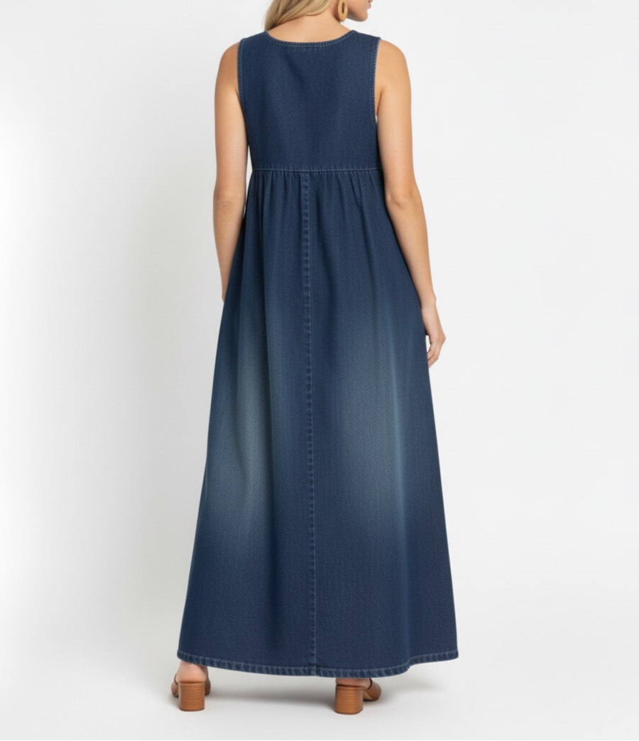 Karen | Robe Maxi en Denim Vintage Doux et Lavé" 

Rewritten: "Karen | Robe Maxi en Denim Vintage Doux et Délavé