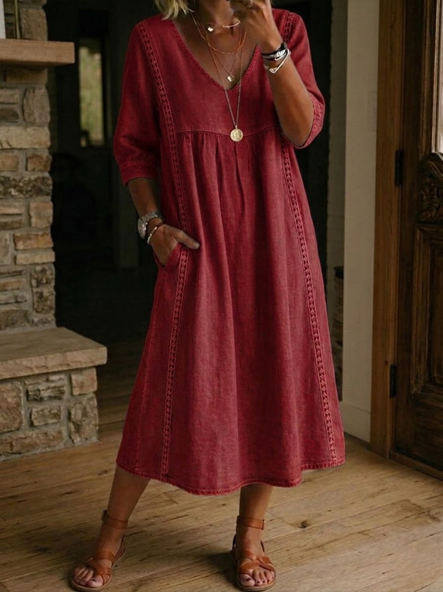 Éloria | Robe longue fluide élégante