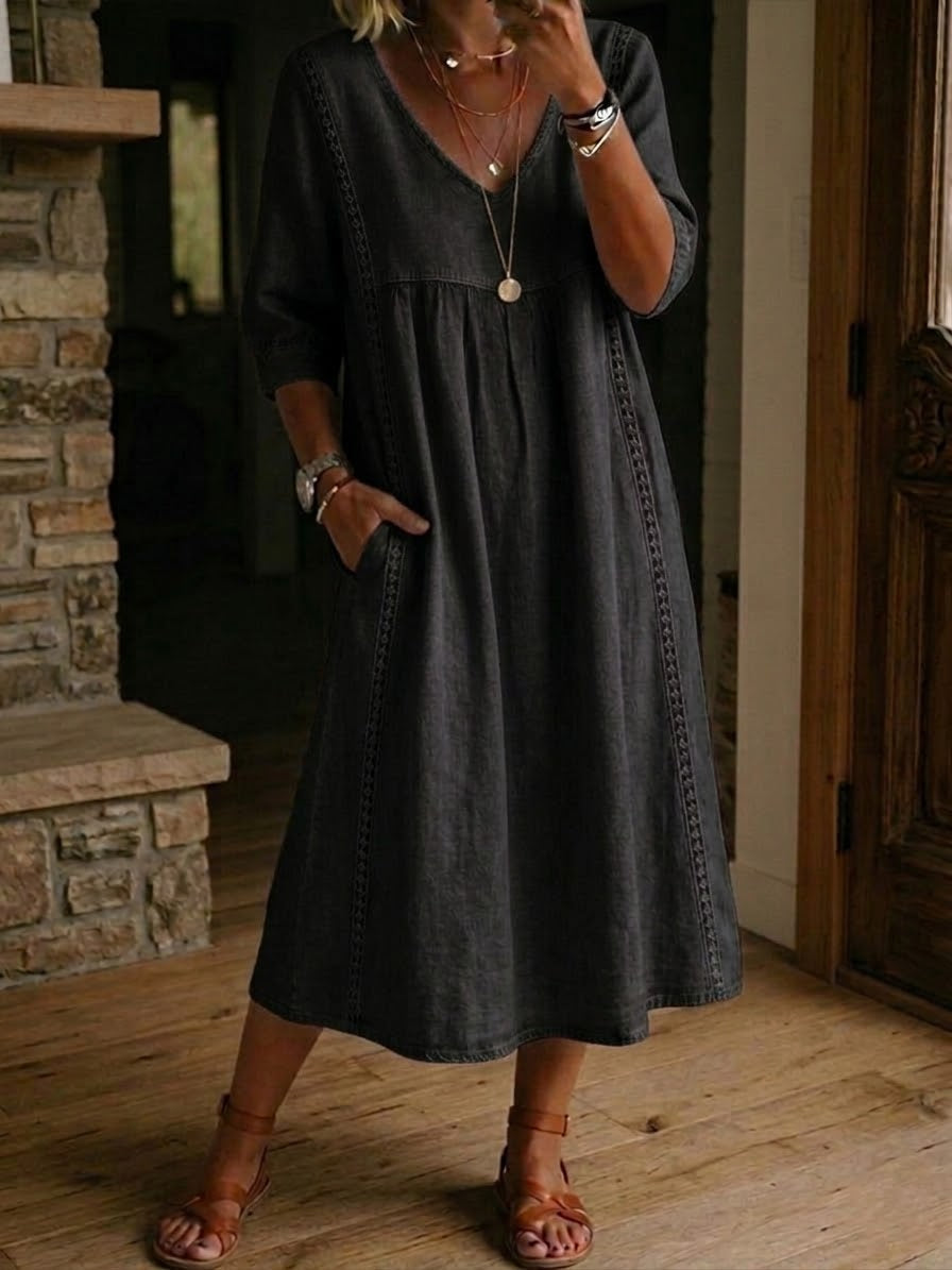 Éloria | Robe longue fluide élégante