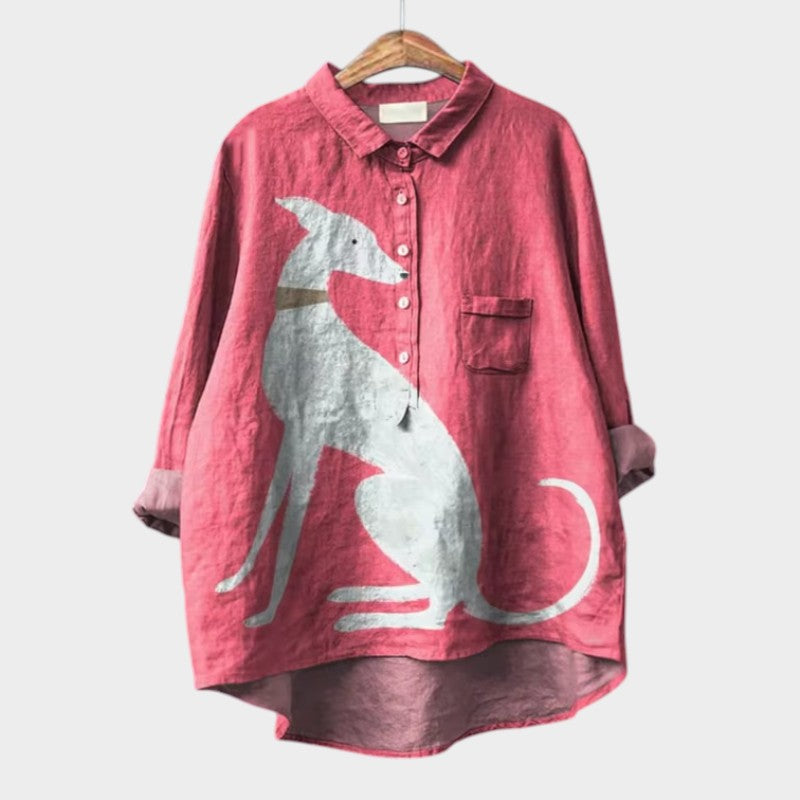 Lison | Playful Animal Print Blouse