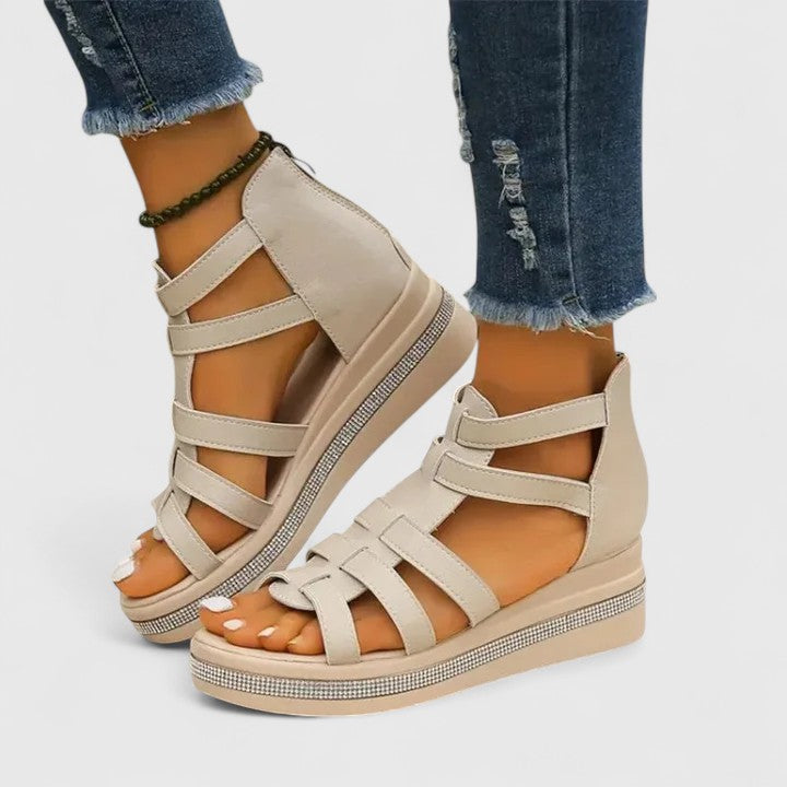 Kendall | Sandales Orthopédiques Décorées de Strass