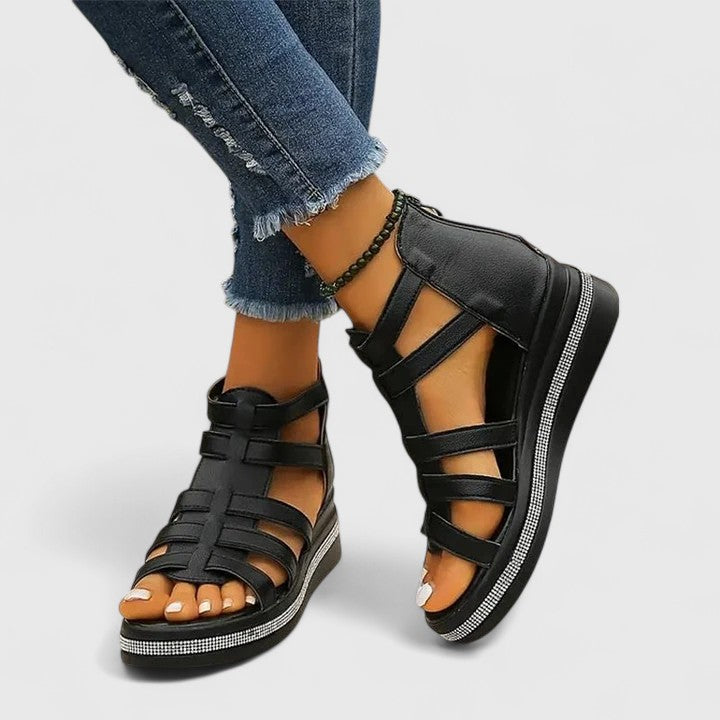 Kendall | Sandales Orthopédiques Décorées de Strass