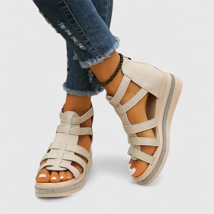 Kendall | Sandales Orthopédiques Décorées de Strass