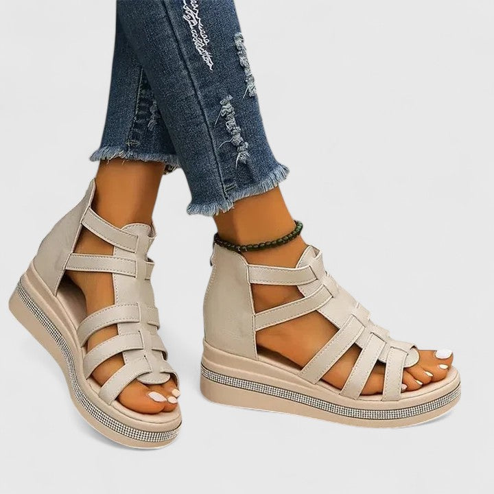 Kendall | Sandales Orthopédiques Décorées de Strass