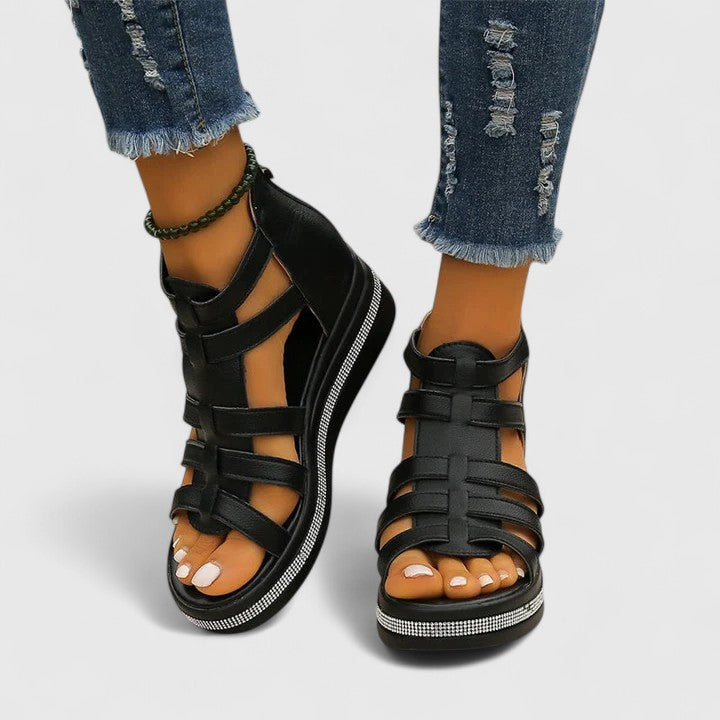 Kendall | Sandales Orthopédiques Décorées de Strass