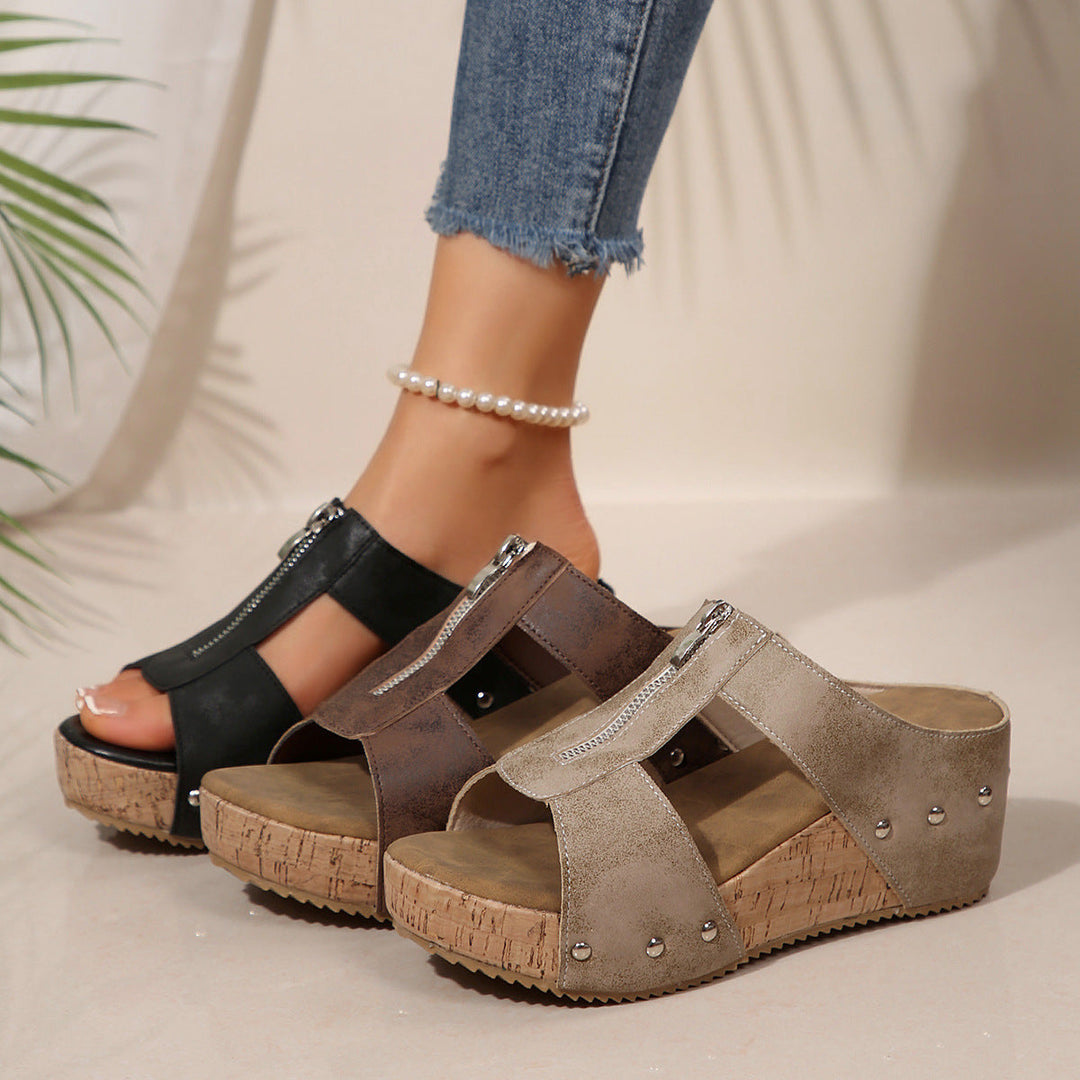 Gigi - Élégantes Sandales à Talons Compensés