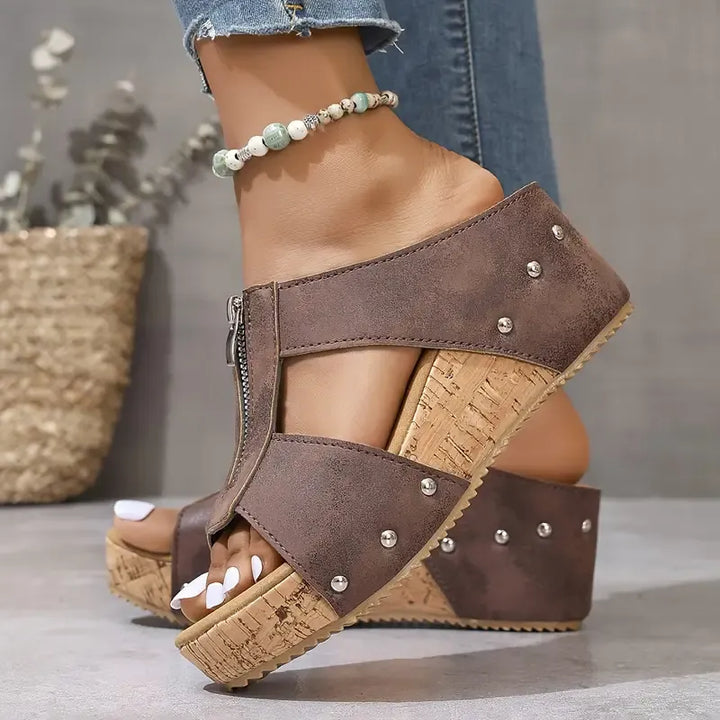 Gigi - Élégantes Sandales à Talons Compensés