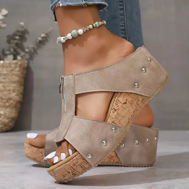 Gigi - Élégantes Sandales à Talons Compensés