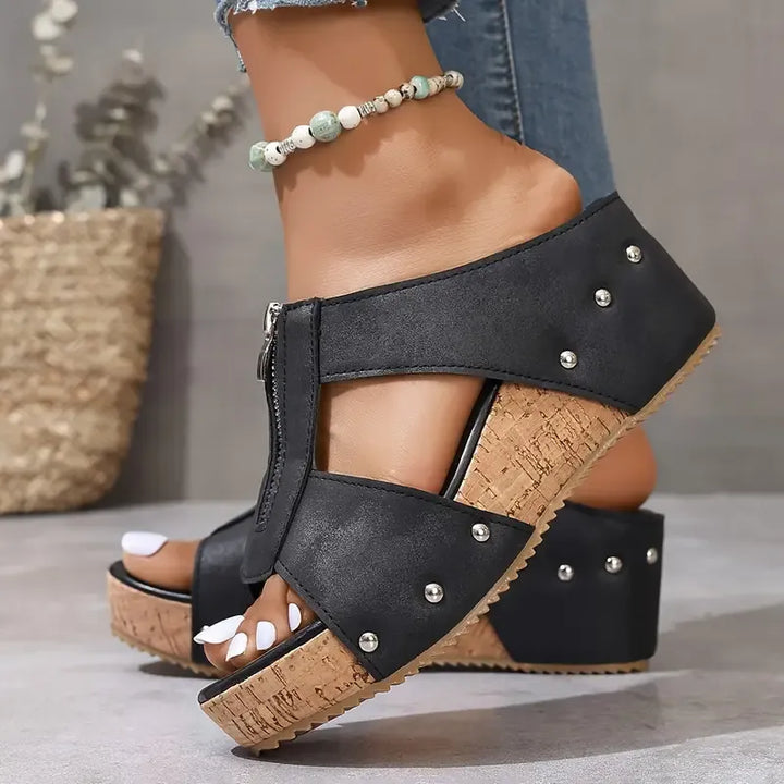 Gigi - Élégantes Sandales à Talons Compensés