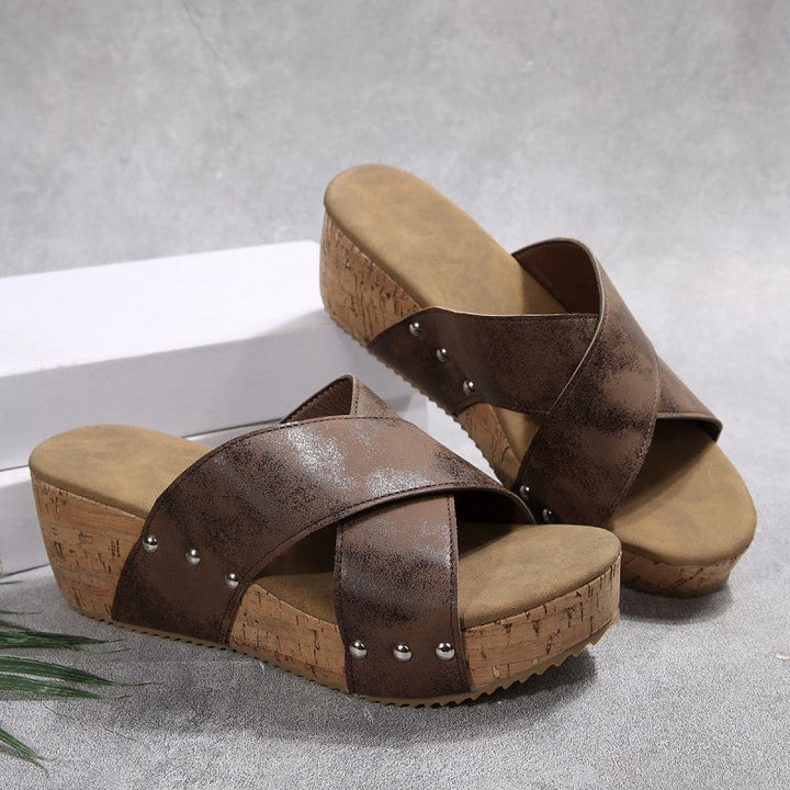 Oakley – Sandales Wedge Boho à Talon